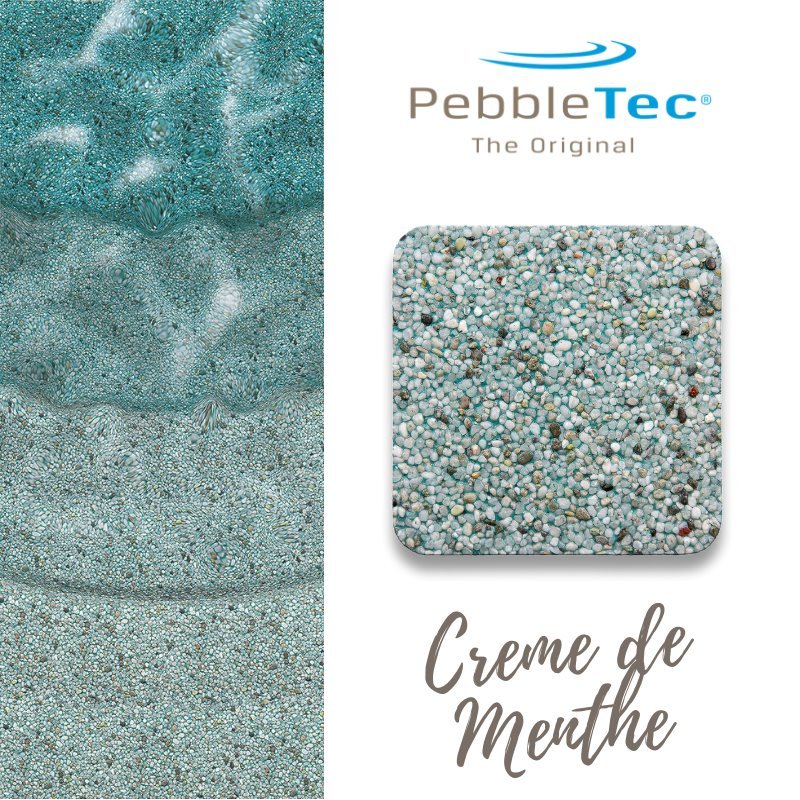 Creme De Menthe PebbleTec pool finish — pool view